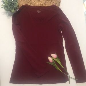Maroon Long Sleeved Tee